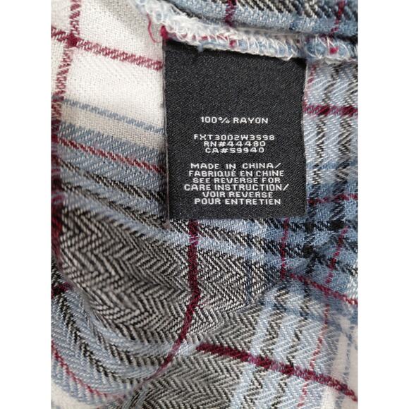 Womens flannel soft size small black and white blue burgundy - Picture 6 of 6